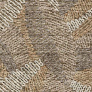 Homeroots 3' Floral Washable Area Rug In Artichoke Green, Brown, And Ivory For Indoor Or Outdoor Use 10' X 14' Polyester 593931