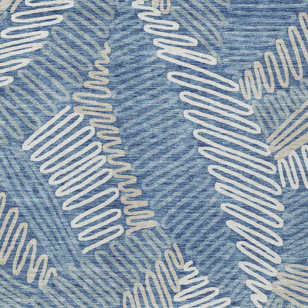 Homeroots 3' Floral Washable Area Rug In Artichoke Green, Brown, And Ivory For Indoor Or Outdoor Use 5' X 8' Polyester 593933