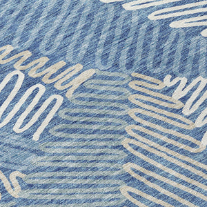 Homeroots 3' Floral Washable Area Rug In Artichoke Green, Brown, And Ivory For Indoor Or Outdoor Use 8' Round Polyester 593934