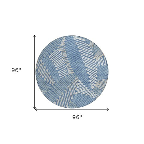 Homeroots 3' Floral Washable Area Rug In Artichoke Green, Brown, And Ivory For Indoor Or Outdoor Use 8' Round Polyester 593934