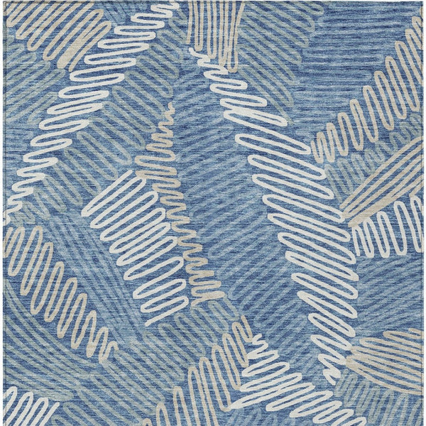 Homeroots 3' Floral Washable Area Rug In Artichoke Green, Brown, And Ivory For Indoor Or Outdoor Use 10' X 14' Polyester 593937