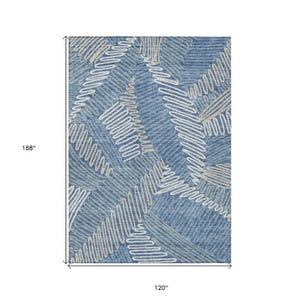 Homeroots 3' Floral Washable Area Rug In Artichoke Green, Brown, And Ivory For Indoor Or Outdoor Use 10' X 14' Polyester 593937