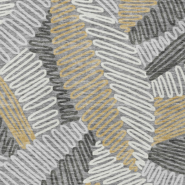 Homeroots 3' Floral Washable Area Rug In Artichoke Green, Brown, And Ivory For Indoor Or Outdoor Use 10' X 14' Polyester 593949