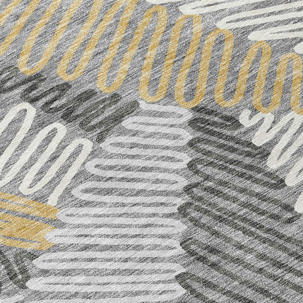 Homeroots 3' Floral Washable Area Rug In Artichoke Green, Brown, And Ivory For Indoor Or Outdoor Use 10' X 14' Polyester 593949