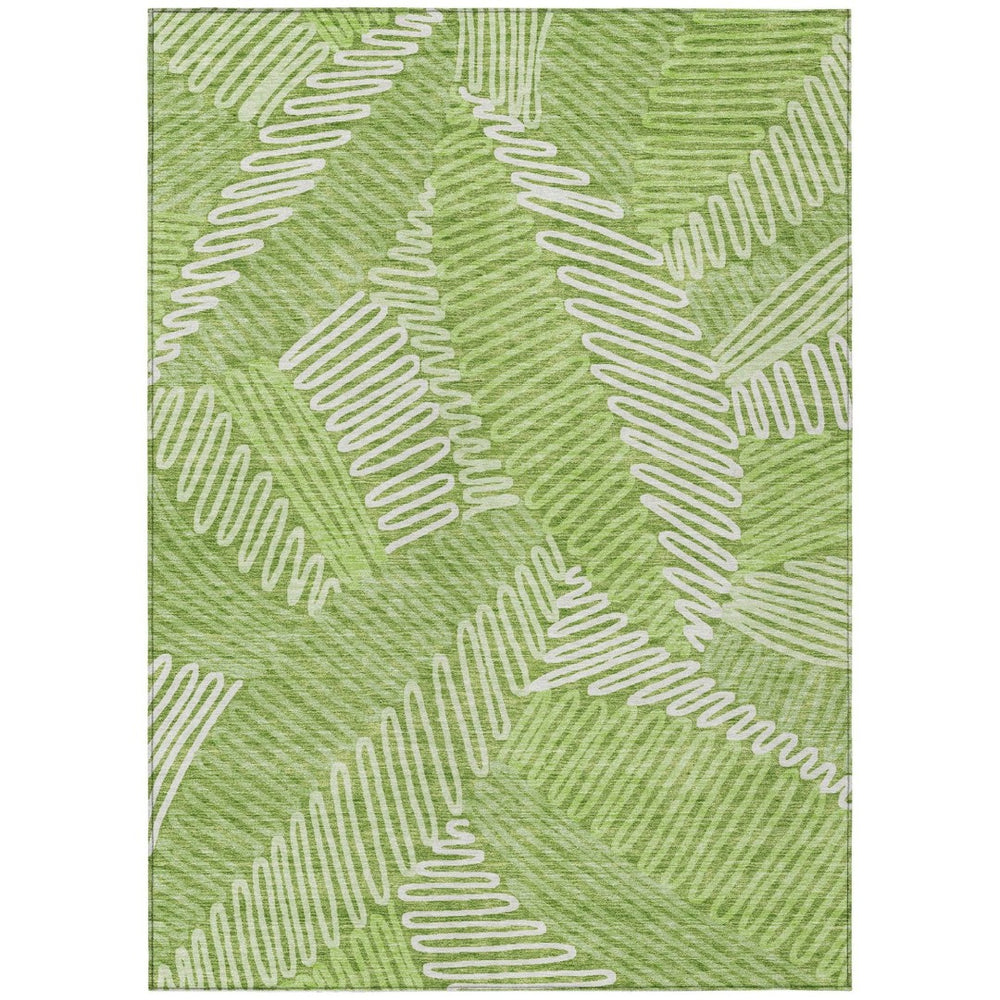 HomeRoots 9' Vibrant Lime Green and Ivory Floral Area Rug for Indoor and Outdoor Spaces - Easy Care & Durable! 9' X 12' 593960