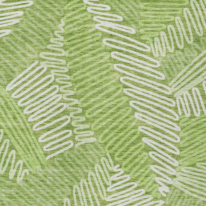Homeroots 3' Floral Washable Area Rug In Artichoke Green, Brown, And Ivory For Indoor Or Outdoor Use 9' X 12' Polyester 593960