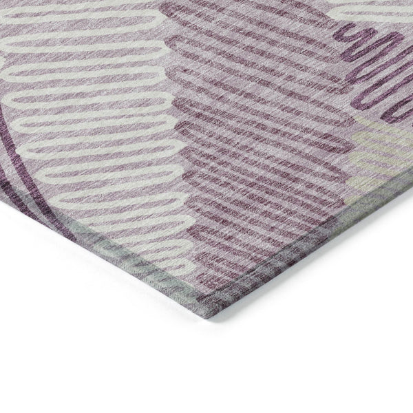 Homeroots 3' Floral Washable Area Rug In Artichoke Green, Brown, And Ivory For Indoor Or Outdoor Use 3' X 5' Polyester 593962