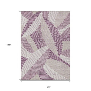 Homeroots 3' Floral Washable Area Rug In Artichoke Green, Brown, And Ivory For Indoor Or Outdoor Use 9' X 12' Polyester 593966