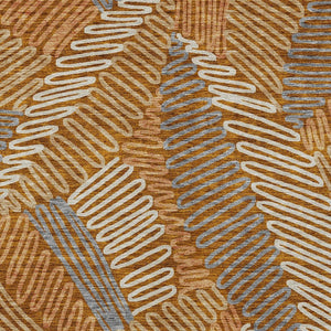 Homeroots 3' Floral Washable Area Rug In Artichoke Green, Brown, And Ivory For Indoor Or Outdoor Use 10' X 14' Polyester 593979