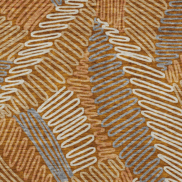 Homeroots 3' Floral Washable Area Rug In Artichoke Green, Brown, And Ivory For Indoor Or Outdoor Use 10' X 14' Polyester 593979