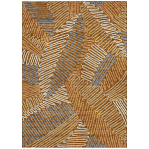 Homeroots 3' Floral Washable Area Rug In Artichoke Green, Brown, And Ivory For Indoor Or Outdoor Use 10' X 14' Polyester 593979