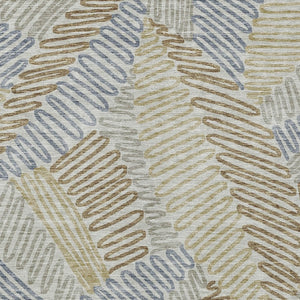 Homeroots 3' Floral Washable Area Rug In Artichoke Green, Brown, And Ivory For Indoor Or Outdoor Use 3' X 5' Polyester 593986