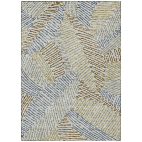 HomeRoots 5' Stylish Floral Area Rug - Durable, Machine Washable, Indoor/Outdoor Charm for Homes with Kids & Pets 5' X 8' 593987