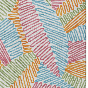 Homeroots 3' Floral Washable Area Rug In Artichoke Green, Brown, And Ivory For Indoor Or Outdoor Use 3' X 5' Polyester 593992