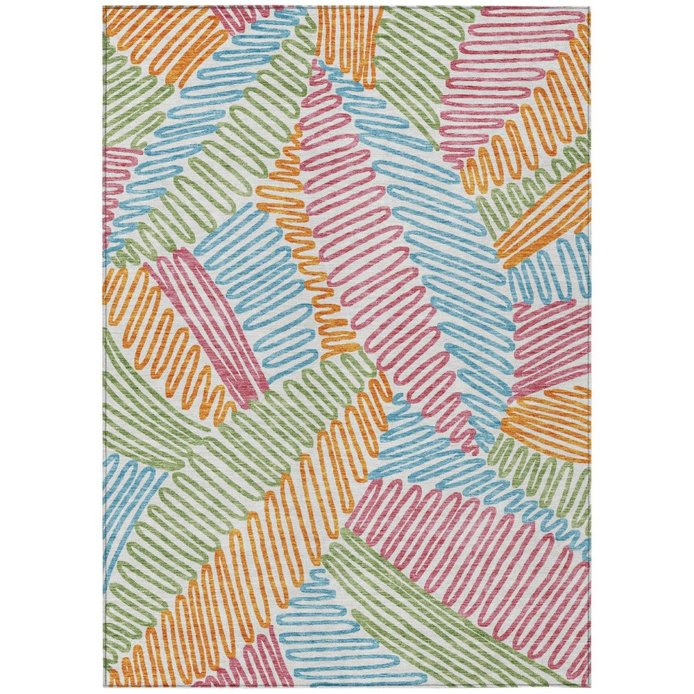 HomeRoots 9' Vibrant Floral Washable Area Rug for Indoor & Outdoor Use – Durable, Stylish, and Easy to Clean 9' X 12' 593996