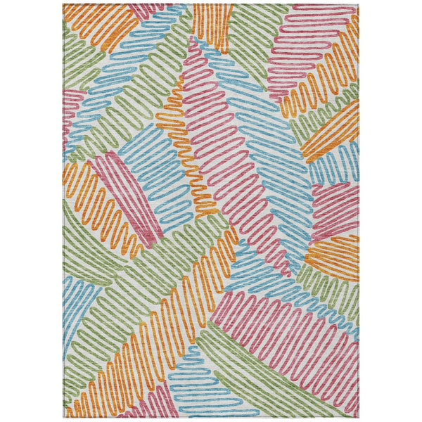 HomeRoots 9' Vibrant Floral Washable Area Rug for Indoor & Outdoor Use – Durable, Stylish, and Easy to Clean 9' X 12' 593996