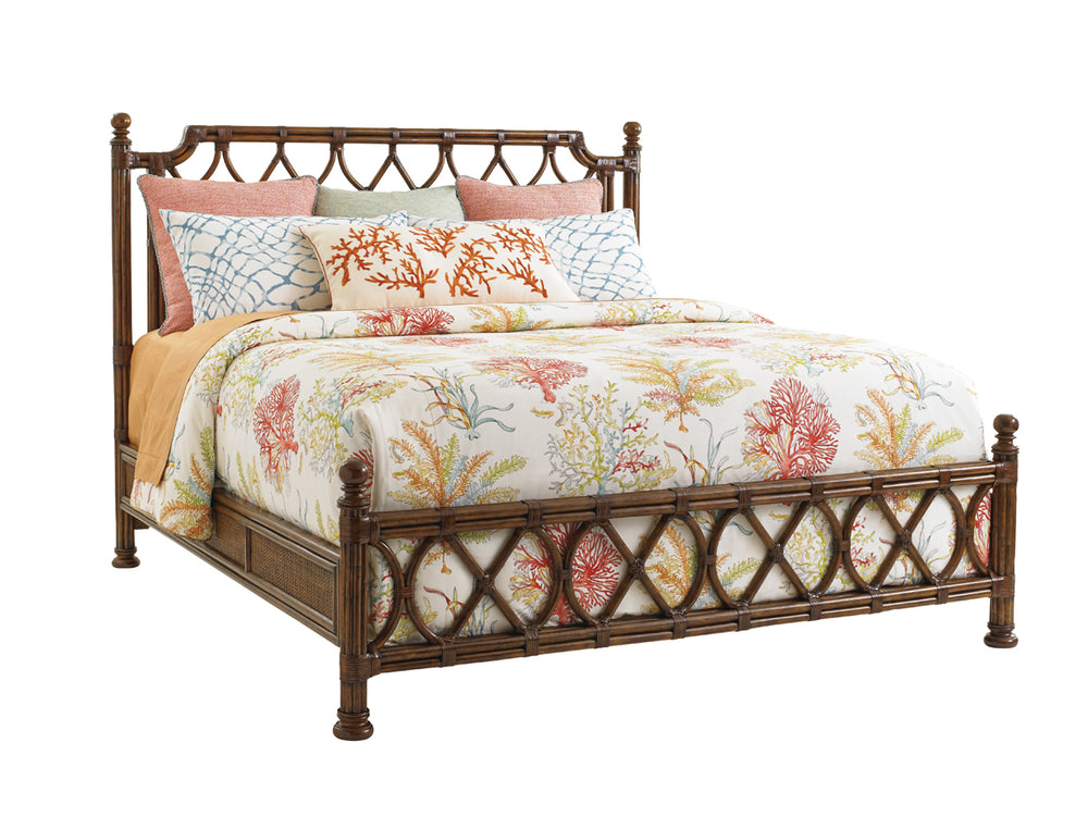 Lexington Tommy Bahama Home Island Breeze Rattan Bed - Embrace Relaxed Living With Elegant Design And Natural Materials In Your Home Caribbean Sunset  593-134c