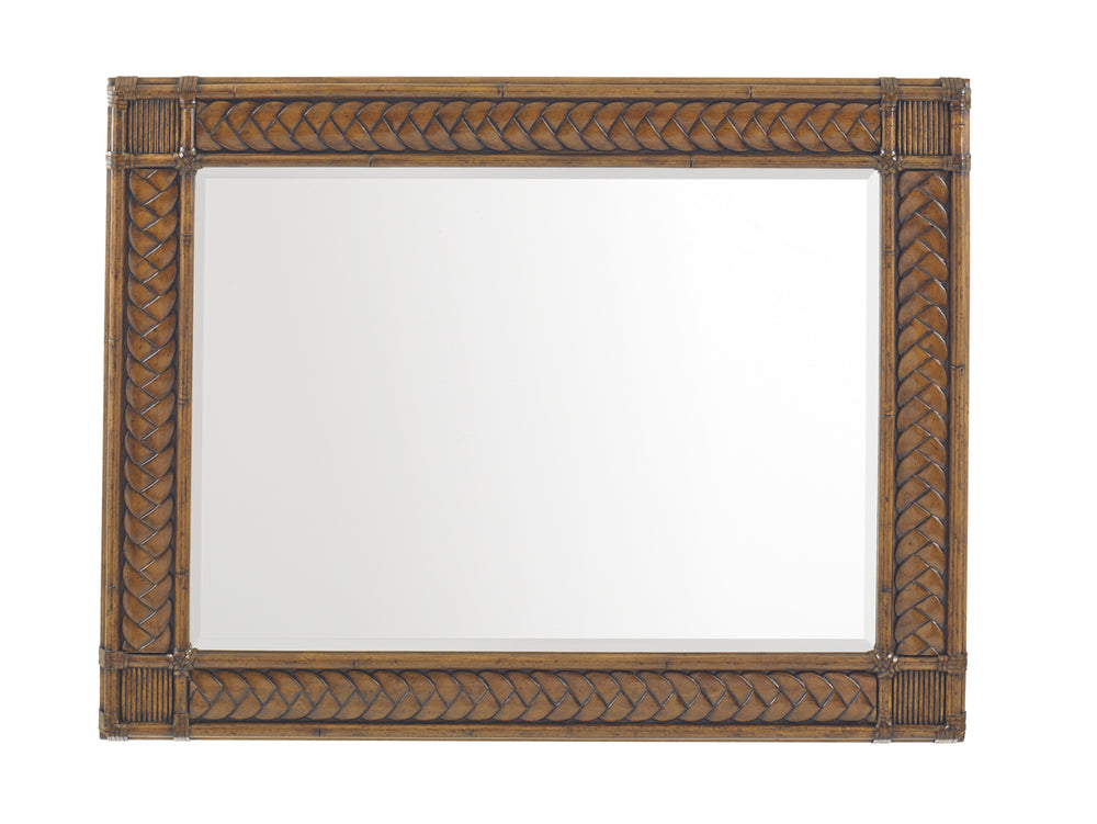 Lexington Tommy Bahama Home Sunrise Landscape Mirror - Elevate Your Space With Coastal Elegance And Tropical Island Charm Caribbean Sunset  593-205