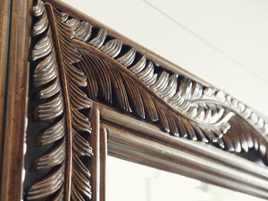 Lexington Tommy Bahama Home Seabrook Landscape Mirror - Elegant Wood Framed Palm Frond Design For A Relaxed Island Home Vibe Caribbean Sunset  593-206