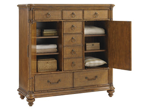 Lexington Tommy Bahama Home Balencia Elegant Chest - Inviting Storage Solution With 9 Drawers & Rattan Accents For Your Home Retreat Caribbean Sunset  593-329