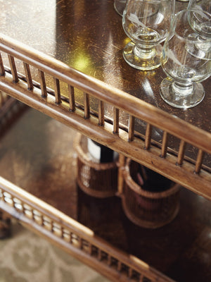 Lexington Tommy Bahama Home Veranda Bar Cart - Embrace Island Living With Handcrafted Elegance And Timeless Tropical Charm Caribbean Sunset  593-862