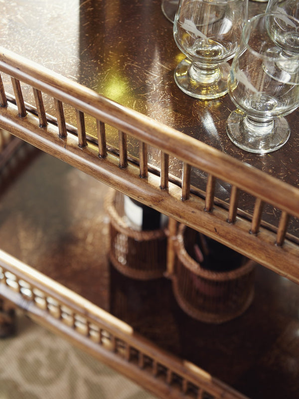 Lexington Tommy Bahama Home Veranda Bar Cart - Embrace Island Living With Handcrafted Elegance And Timeless Tropical Charm Caribbean Sunset  593-862