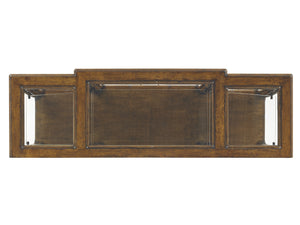 Lexington Tommy Bahama Home Oyster Reef Sideboard: Exquisite Breakfront Buffet With Glass Inserts And Woven Raffia Drawers Caribbean Sunset  593-869