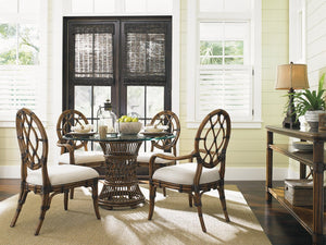 Lexington Tommy Bahama Home Aruba Dining Table – Embrace Island Living With Woven Rattan And Elegant Design For Your Home Caribbean Sunset  593-870-48c
