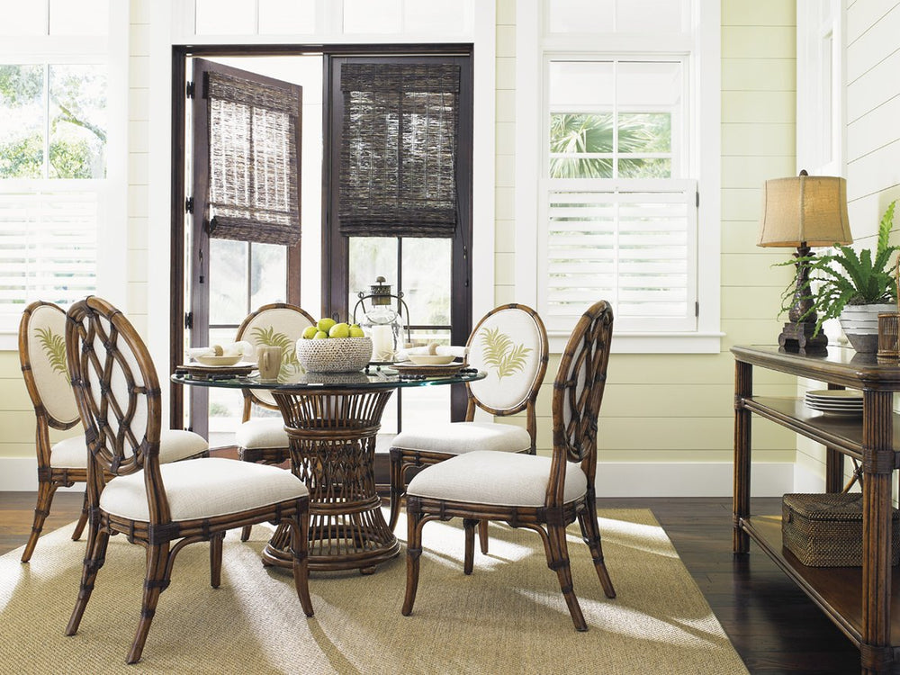Lexington Tommy Bahama Home Aruba Dining Table – Embrace Island Living With Woven Rattan And Elegant Design For Your Home Caribbean Sunset  593-870-48c