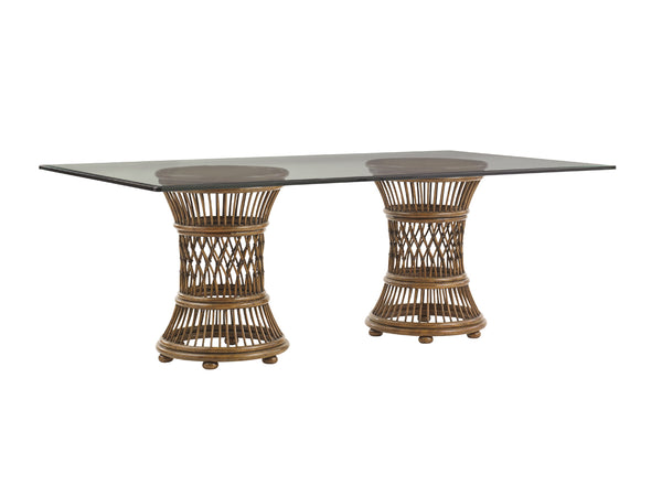Lexington Tommy Bahama Home Aruba Dining Table – Embrace Island Living With Woven Rattan And Elegant Design For Your Home Caribbean Sunset  593-870-84c