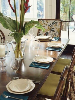 Lexington Tommy Bahama Home Fisher Island Rectangular Dining Table - Exquisite Maple & Cherry Finish For Elegant Entertaining Caribbean Sunset  593-876c