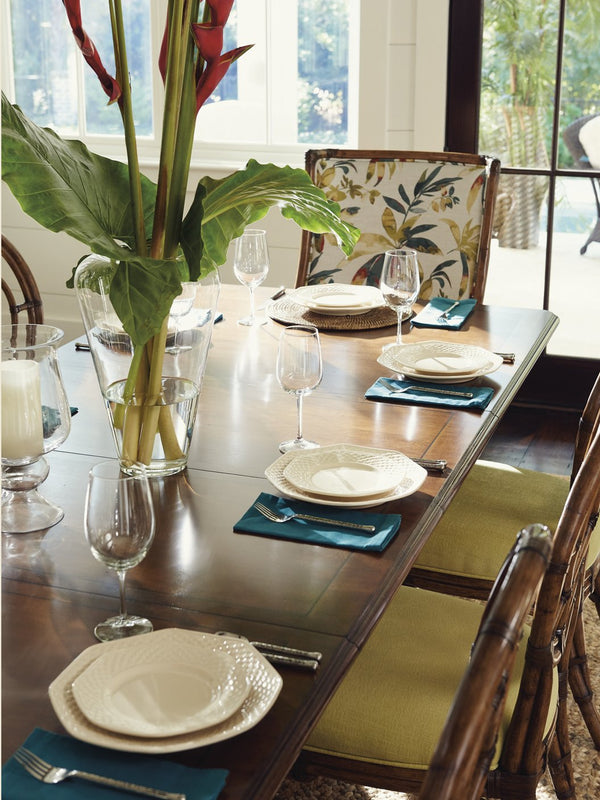 Lexington Tommy Bahama Home Fisher Island Rectangular Dining Table - Exquisite Maple & Cherry Finish For Elegant Entertaining Caribbean Sunset  593-876c