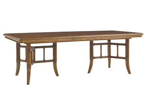 Lexington Tommy Bahama Home Fisher Island Rectangular Dining Table - Exquisite Maple & Cherry Finish For Elegant Entertaining Caribbean Sunset  593-876c
