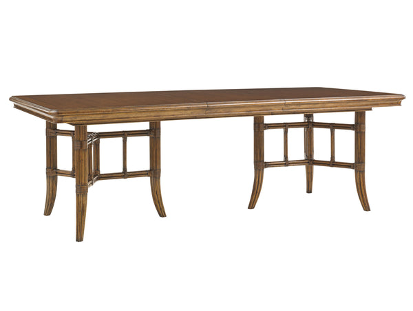 Lexington Tommy Bahama Home Fisher Island Rectangular Dining Table - Exquisite Maple & Cherry Finish For Elegant Entertaining Caribbean Sunset  593-876c