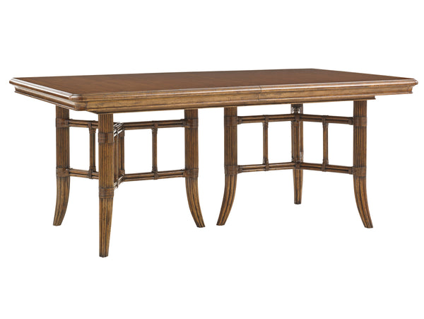 Lexington Tommy Bahama Home Fisher Island Rectangular Dining Table - Exquisite Maple & Cherry Finish For Elegant Entertaining Caribbean Sunset  593-876c