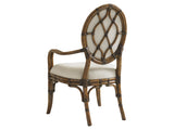 Lexington Tommy Bahama Home Gulfstream Oval Dining Chair - Embrace Tropical Elegance With Luxurious Upholstered Comfort Caribbean Sunset  593-881-02