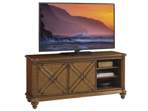 Lexington Tommy Bahama Home Marlin Media Console - Embrace Island Living With Elegant Design, Adjustable Shelves & Charming Details Caribbean Sunset  593-907
