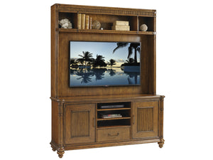 Lexington Tommy Bahama Home Pelican Cay Coastal Media Console - Elegant Island-inspired Design With Adjustable Storage Solutions Caribbean Sunset  593-908