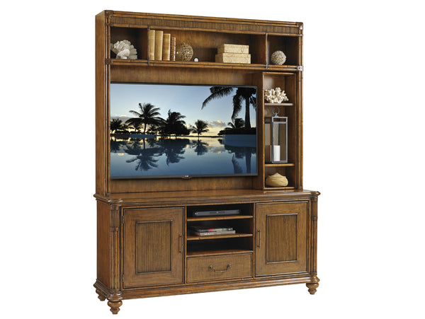 Lexington Tommy Bahama Home Pelican Cay Coastal Media Console - Elegant Island-inspired Design With Adjustable Storage Solutions Caribbean Sunset  593-908
