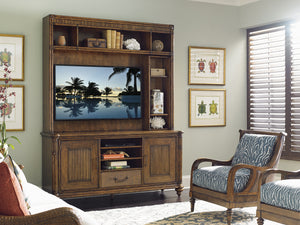 Lexington Tommy Bahama Home Pelican Cay Coastal Media Console - Elegant Island-inspired Design With Adjustable Storage Solutions Caribbean Sunset  593-908