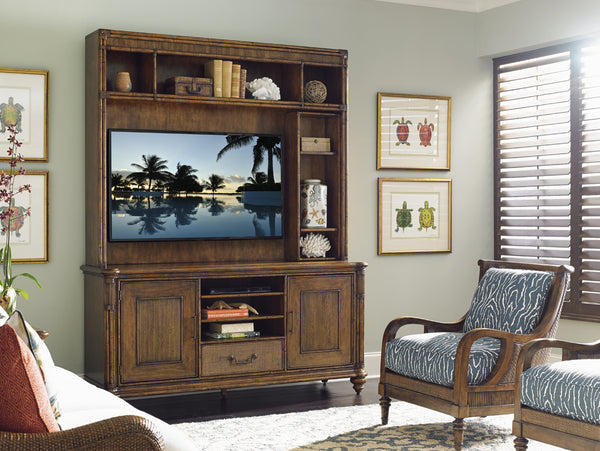 Lexington Tommy Bahama Home Pelican Cay Coastal Media Console - Elegant Island-inspired Design With Adjustable Storage Solutions Caribbean Sunset  593-908