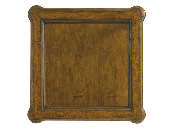 Lexington Tommy Bahama Home Bimini End Table: Elegant Island-inspired Design With Glass Top, Storage Drawer, And Open Shelf Caribbean Sunset  593-955