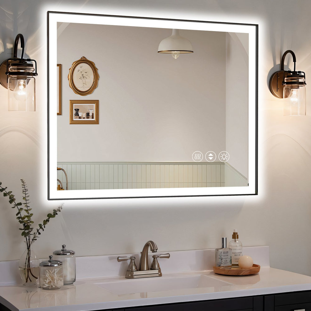 English Elm 40X32 Inch Frameless Led Bathroom Mirror – Smart, Adjustable Lighting & Anti-Fog For Modern Style T3757P346989