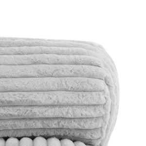 English Elm Christopher Knight Home® - Latina Cloud-Like Foldable Bean Bag Lounge Chair with Cylindrical Pillow, Light Gray Comfort Retreat N775P265519G