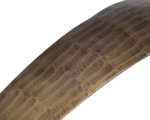 Sunpan Zanatta Stylish Barstool with Antique Brass Frame and Unique Hammered Metal Detailing for Any Space Zenith Taupe Grey