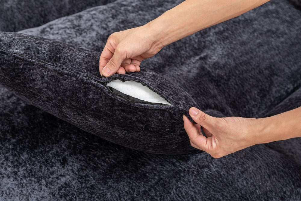 English Elm 103" Cloud Sectional Couch – L-Shape Chaise, Modern Boneless Modular Sofa For Cozy Living Spaces W1170S00041