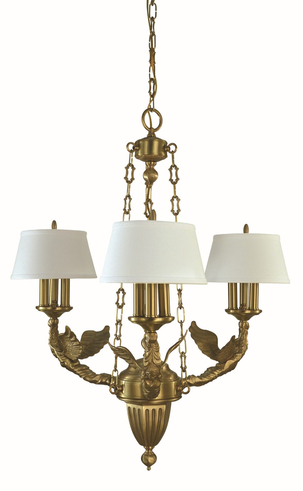 Framburg 9-light Brushed Brass Ascension Chandelier - Handcrafted Usa Elegance With Unmatched Texture & Depth Brushed Brass Metal 5940 Br