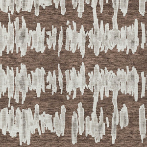 Homeroots 3' Stylish Black Ivory And Gray Striped Washable Area Rug For Indoor And Outdoor Versatility 5' X 8' Polyester 594005