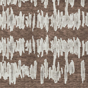 Homeroots 3' Stylish Black Ivory And Gray Striped Washable Area Rug For Indoor And Outdoor Versatility 8' X 10' Polyester 594007