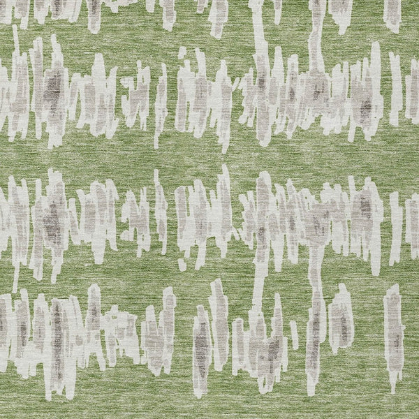 Homeroots 3' Stylish Black Ivory And Gray Striped Washable Area Rug For Indoor And Outdoor Versatility 8' X 10' Polyester 594013